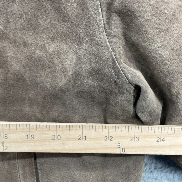 Wear Me Out Suede Bomber Jacket Men Large Brown Grandpa Academia Moto Streetwear - Picture 6 of 12